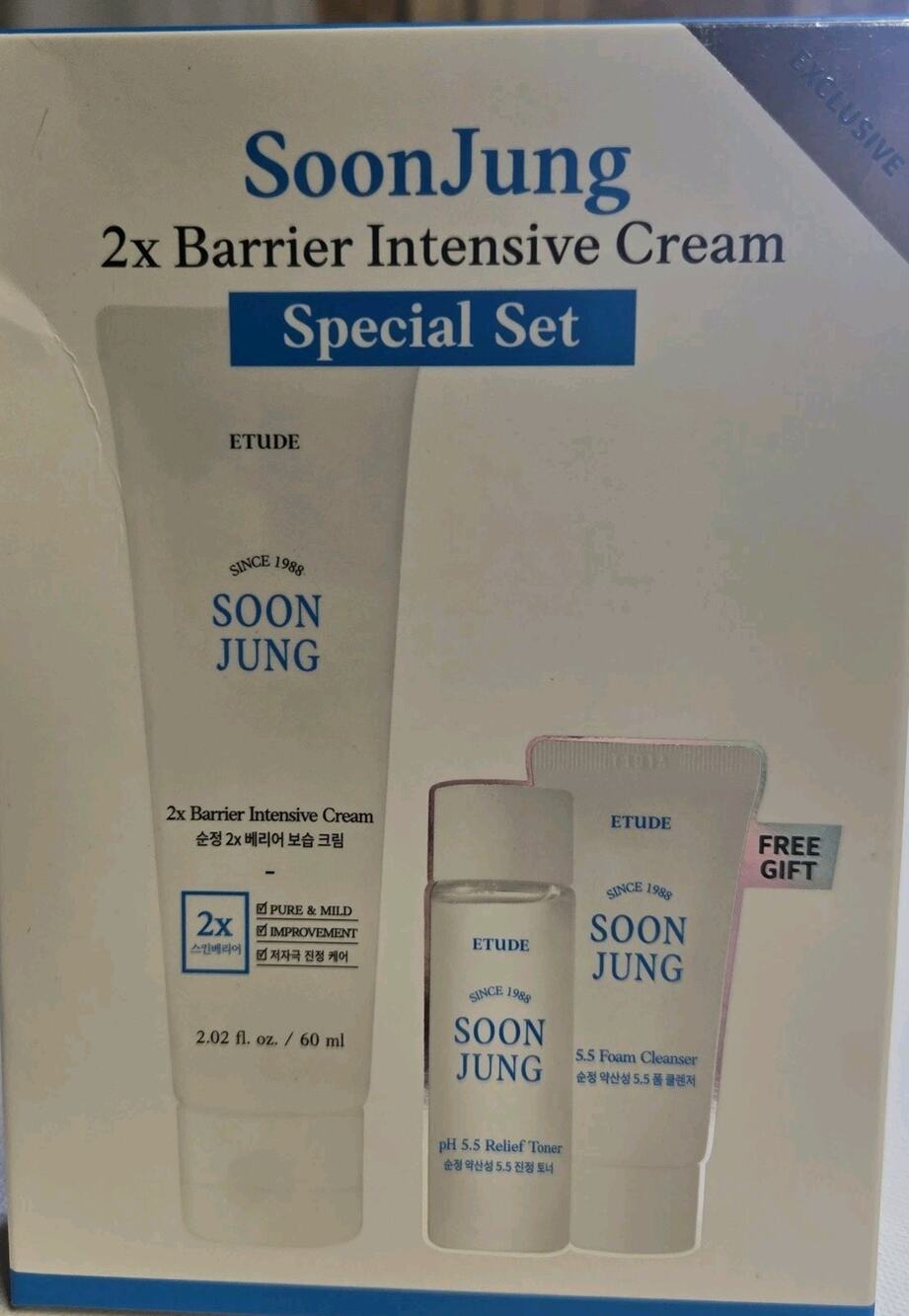 ETUDE SoonJung 2x Barrier Intensive Cream Special Set K-Beauty Skincare Kit